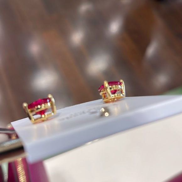 Kate Spade Red Cubic Zirconia Earrings - Picture 14 of 16